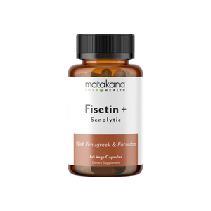 A supplement container of Fisetin + Senolytic by Matakana Superfoods