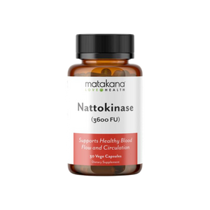A supplement container of Nattokinase by Matakana Superfoods