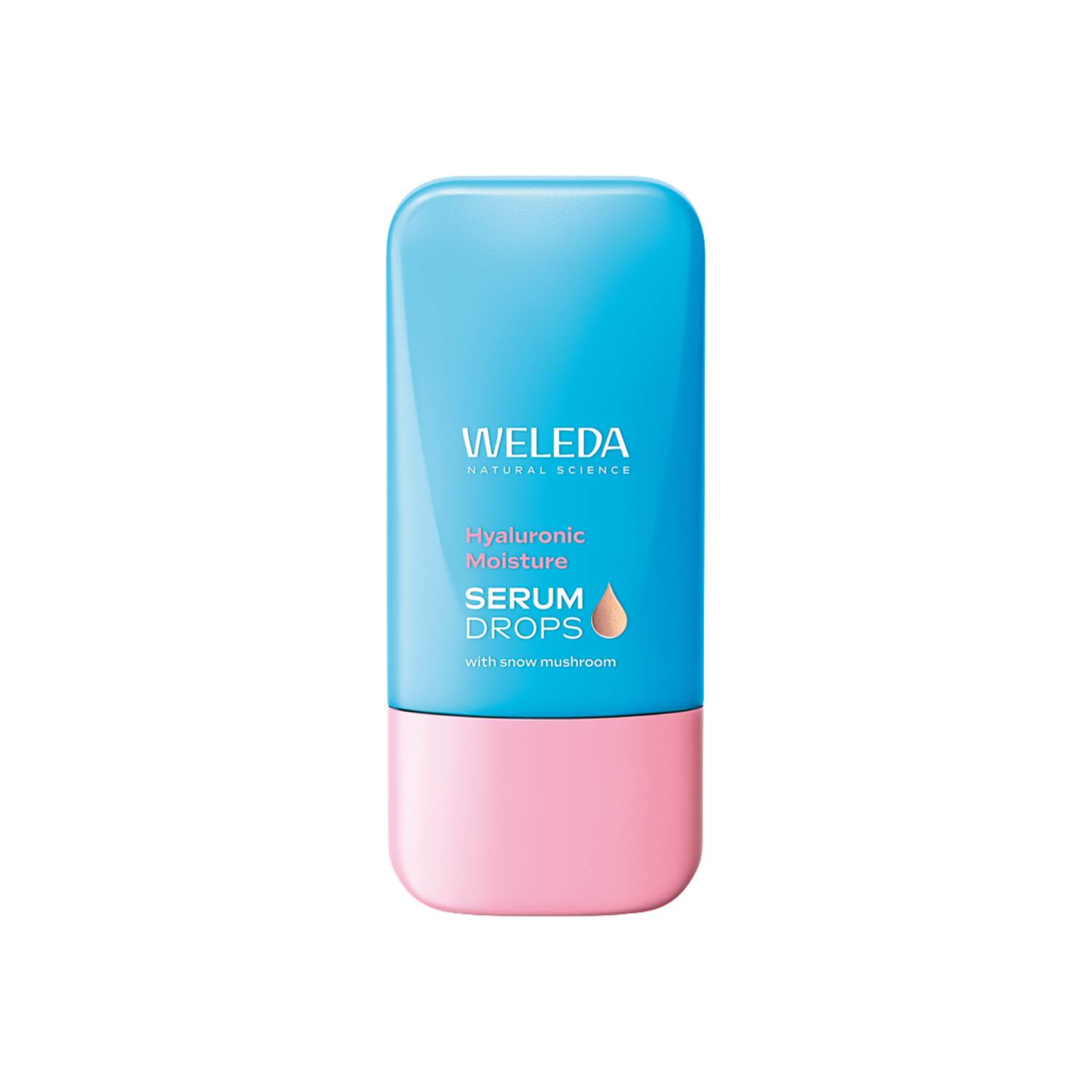 A supplement container of Hyaluronic Moisture Serum Booster Drops by Weleda