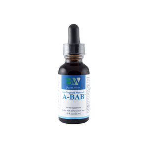 A supplement container of A-BAB by Byron White Formulas