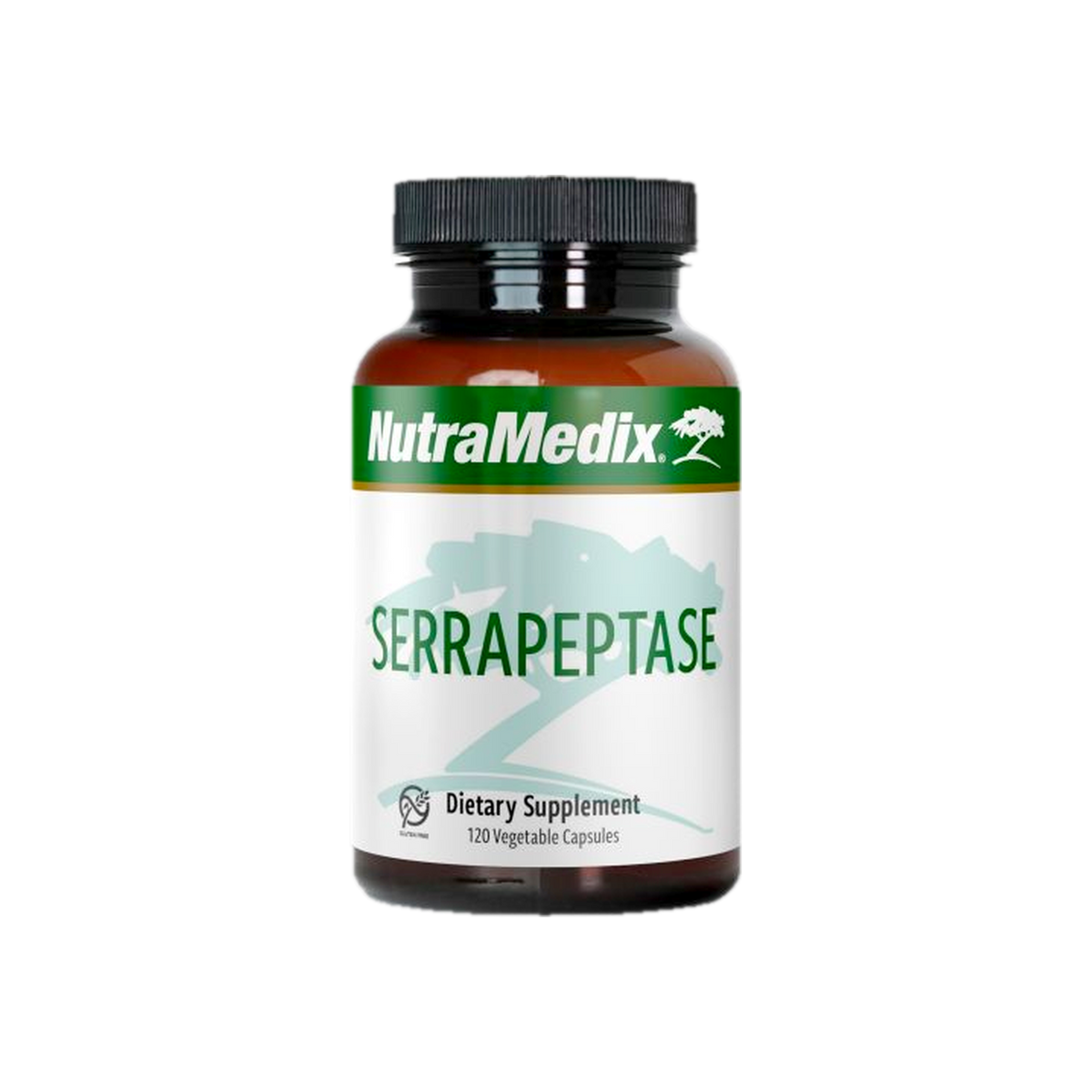 A supplement container of Serrapeptase by NutraMedix