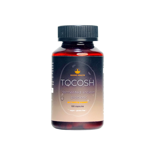 A supplement container of Tocosh by Seleno Health (Retail)