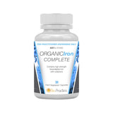 A Supplement Container with the name OrganicIron Complete by Bio-Practica