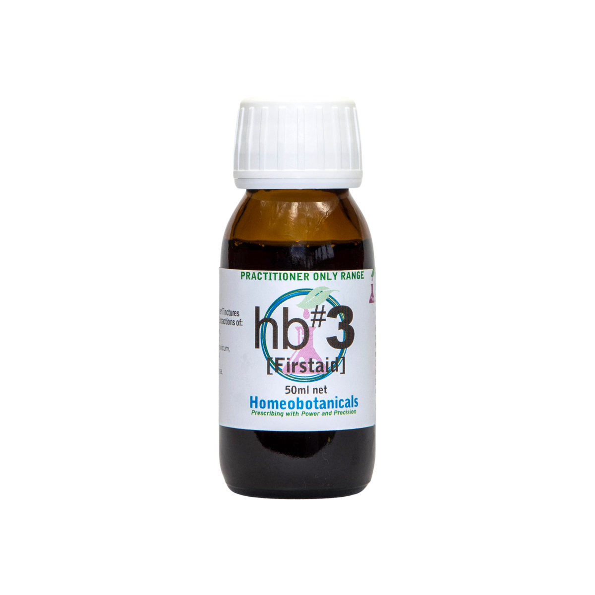 A supplement container of HB03 Firstaid (First Aid & Fever) 50ml by Homeobotanicals