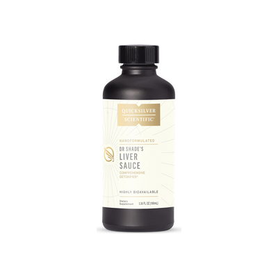 A supplement container of Liver Sauce by Quicksilver