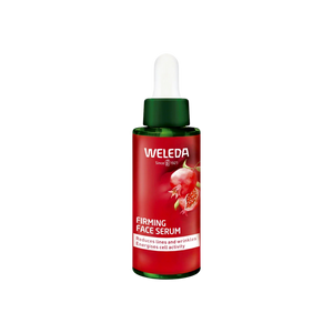 A supplement container of Firming Face Serum (Pomegranate) by Weleda