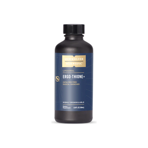 A supplement container of Ergo-Thione+ 100ml by Quicksilver Scientific
