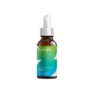 A supplement container of Zinc Liquid Mineral by Skybright
