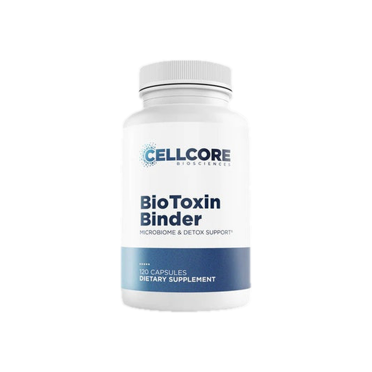 A supplement container of BioToxin Binder 120c by Cellcore