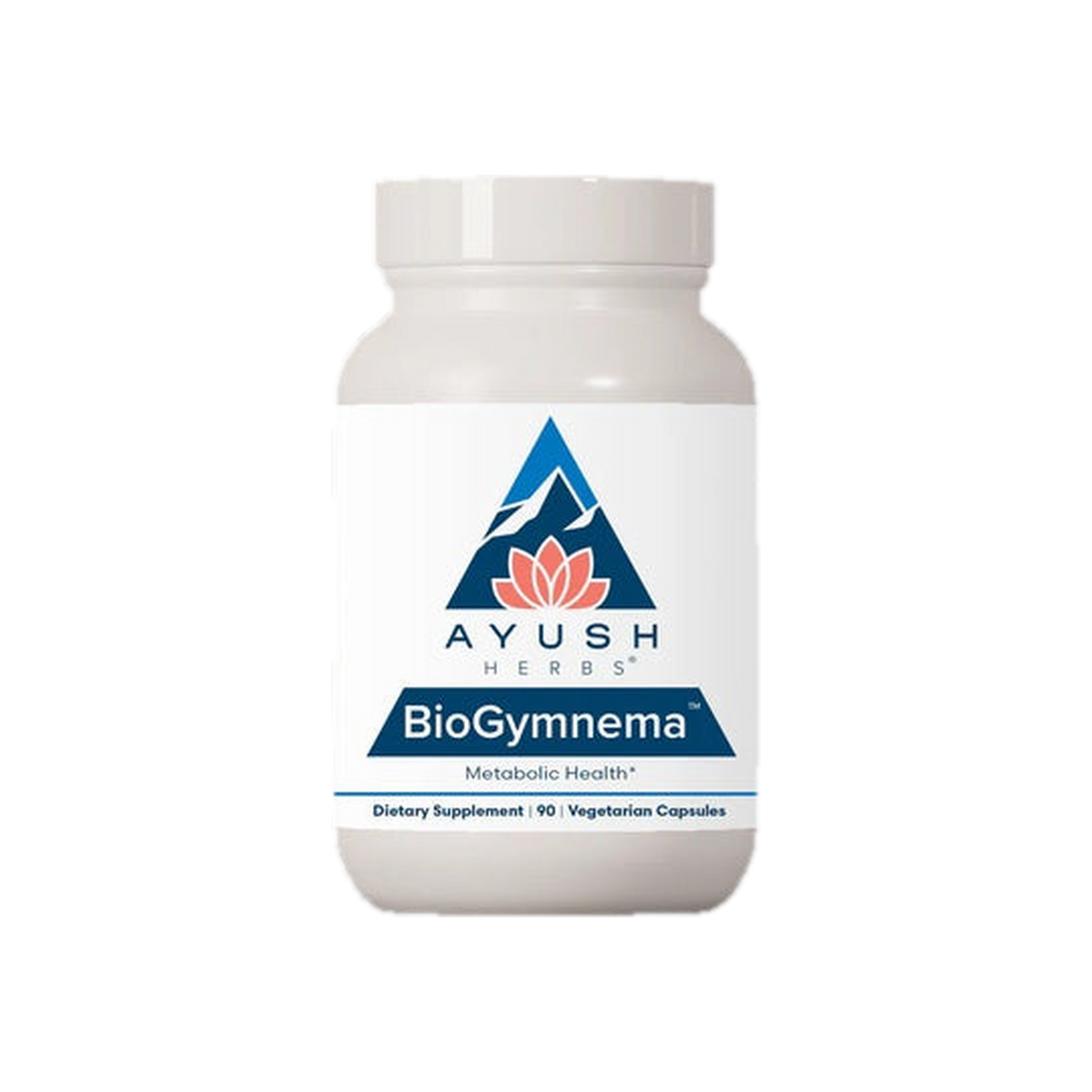 A supplement container of BioGymnema 90c by Ayush Herbs
