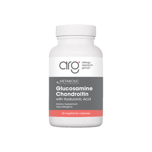 A supplement container of Glucosamine Chondroitin with Hyaluronic Acid 60c by Metabolic Maintenance