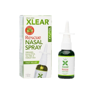 A supplement container of Rescue Nasal Spray 45ml by Xlear