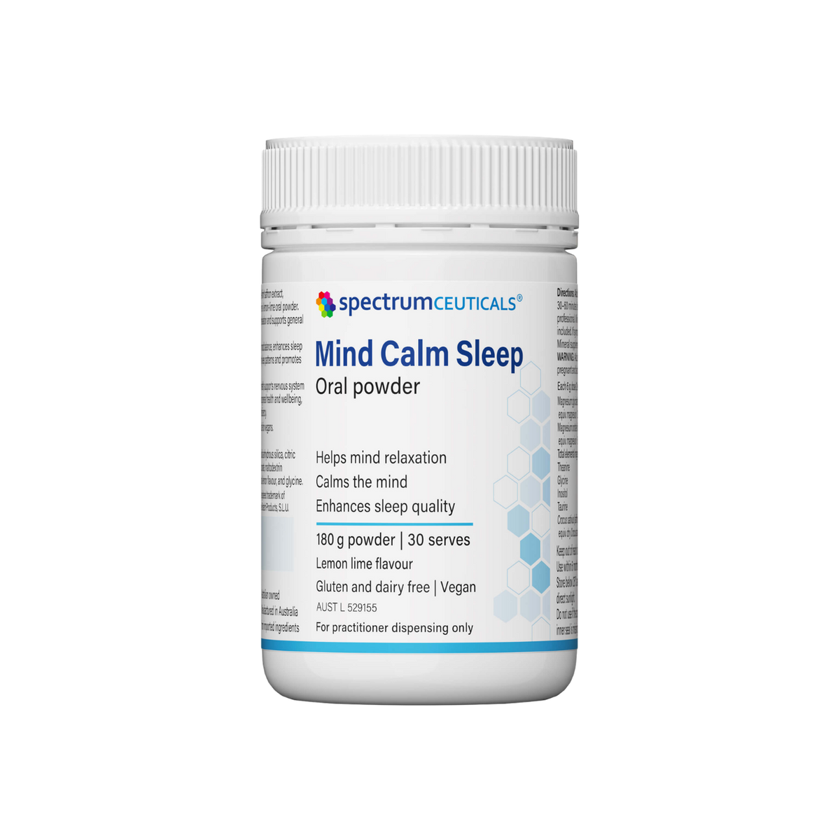 A supplement container of Mind Calm Sleep by SpectrumCeuticals