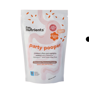 A Supplement Pouch with the name Party Pooper by I'm Nutrients.