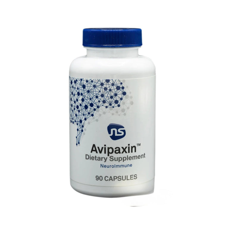 A Supplement container with the name Avipaxin by NeuroScience.