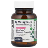 A Supplement container with the name UltraFlora Woman's Probiotic (Formerly UltraFlora Femme) by Metagenics. 