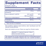 Ingredients: Vitamin B6, Folate, Vitamin B2, Trimethlglycine 