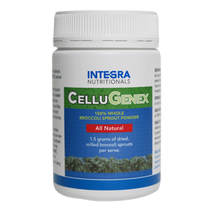 A Supplement container with the name CellGenex by Integra Nutritionals.
