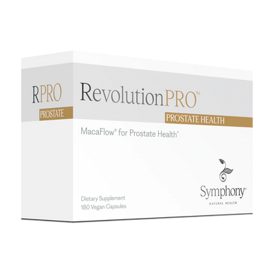 A Supplement Box with the name RevolutionPro Prostate Health by Symphony Natural Health.