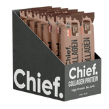 A Box of 12 Supplement bars (Double Choc) by Chief Nutrition.