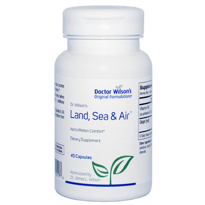 A supplement container of Land, Sea and Air by Doctor Wilsons
