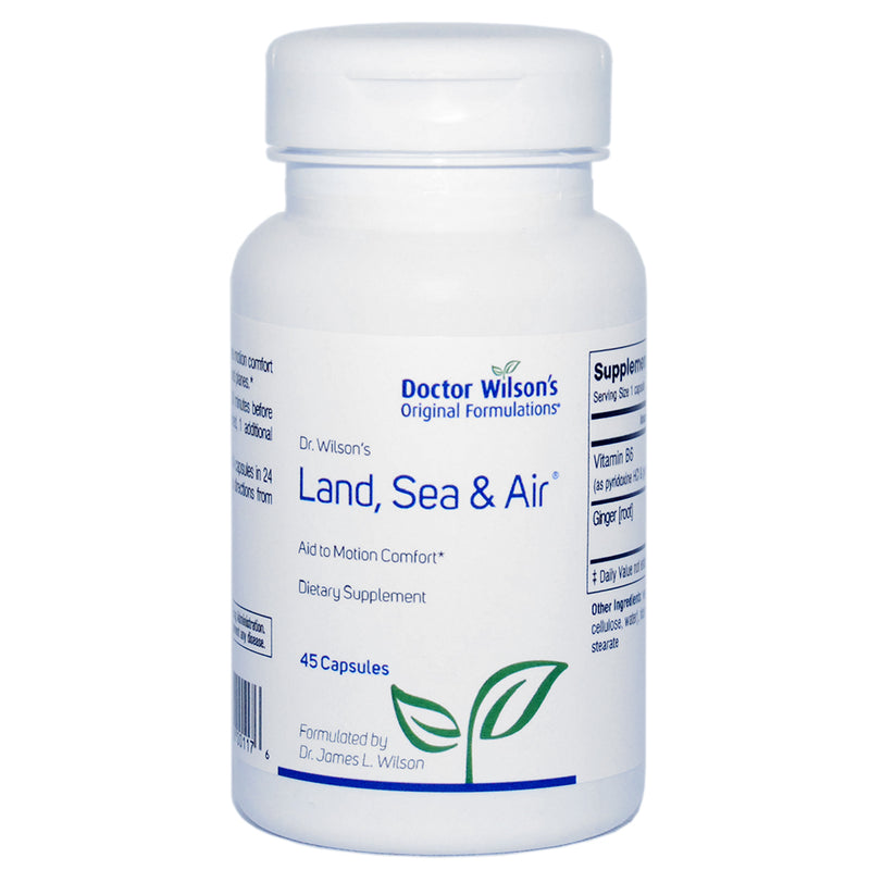 A supplement container of Land, Sea and Air by Doctor Wilsons