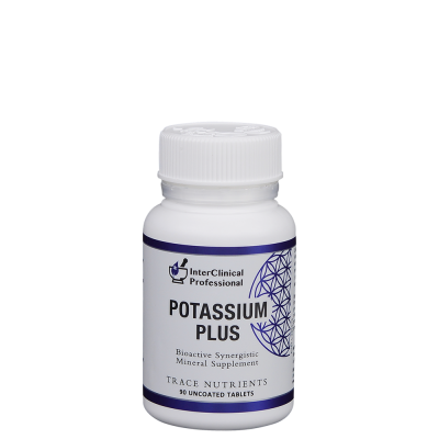 A supplement container of Potassium Plus by Interclinical Laboratories