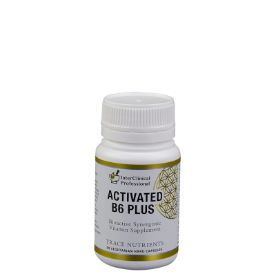 A supplement container of Activated B6 Plus by Interclinical Laboratories