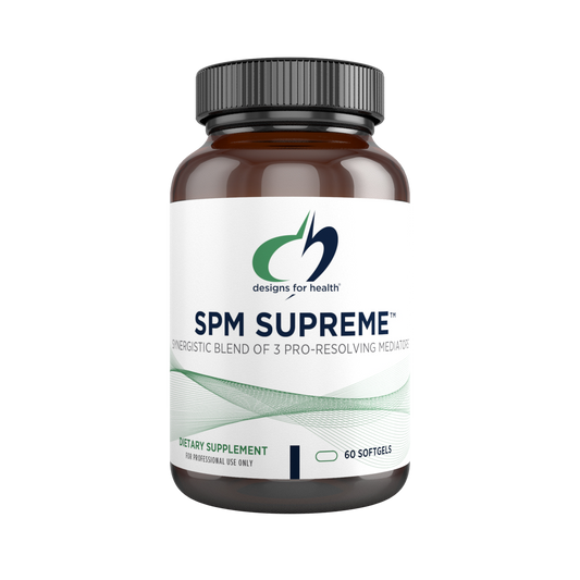 A supplement container of SPM Supreme™ by Designs for Health - USA