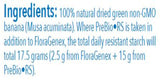 Ingredients: 100% natural dried green non-GMO banana (Musa acuminata), FloraGenex