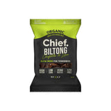 A Supplement packet of Chief Biltong Chipotle & Lime (30g) by Chief Nutrition.