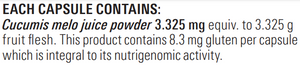 Supplement facts for GliSODin