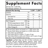 Text describing the ingredients: Vitamin A, D3, Total Omega-3s, EPA (Eicosapentaenoic Acid), DHA (Docosahexaenoic Acid) .