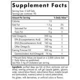 Text describing the ingredients: Omega-3s, EPA, DHA, Evening Primrose Oil, Gamma-Linolenic Acid (Omega-6).