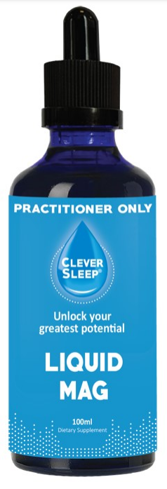 A supplement container of Liquid Mag by Clever Sleep