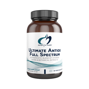 A supplement container of Ultimate Antiox Full Spectrum by Designs for Health - USA