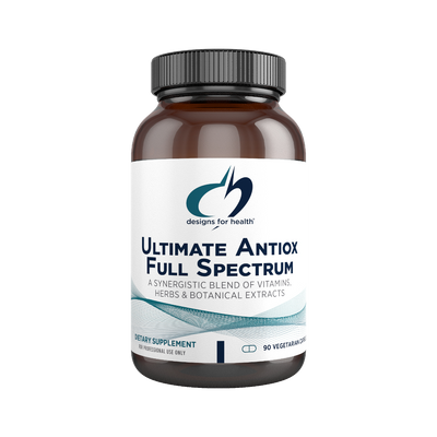 A supplement container of Ultimate Antiox Full Spectrum by Designs for Health - USA