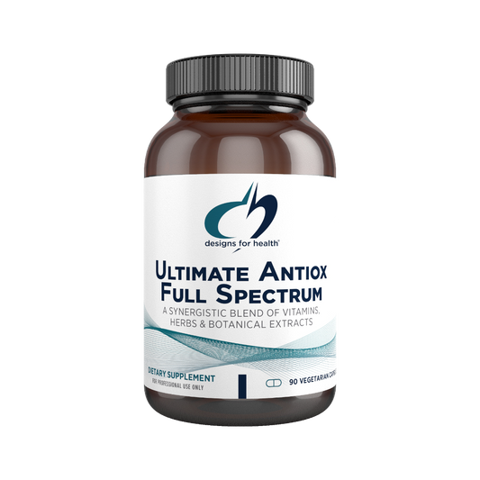A supplement container of Ultimate Antiox Full Spectrum by Designs for Health - USA