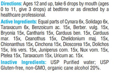 Supplement facts for Drainage