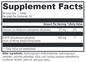 Supplement facts for 5-HTP CR