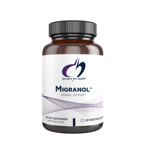 A supplement container of Migranol by Designs for Health - USA