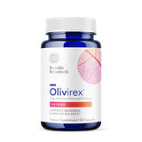 A supplement bottle with the name Olivirex by Biocidin