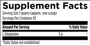 Ingredients list:
L-Glutamine 