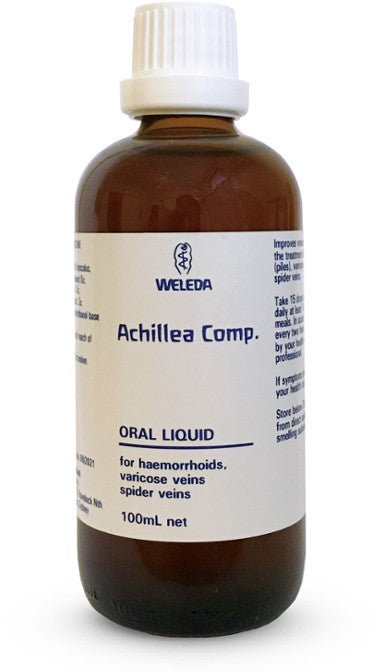 A supplement container of Achillea Comp. by Weleda