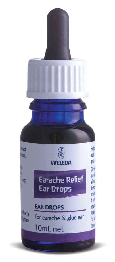 A supplement container of Earache Relief Ear Drops by Weleda