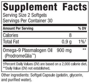 Ingredients: Omega-9 Plasmalogen Oil