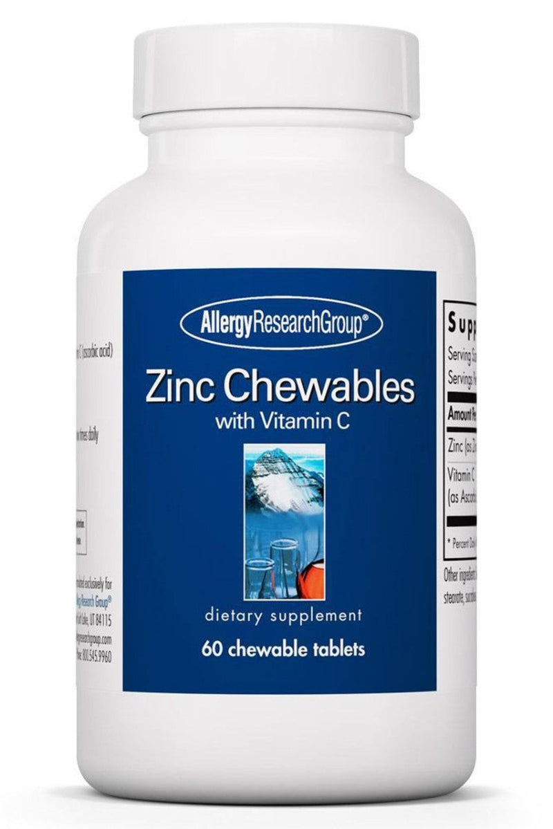 An image of a supplement with the name Zinc Chewables