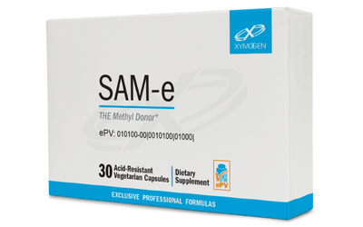 A supplement container of SAM-e by Xymogen