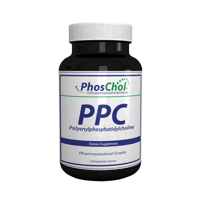 A supplement container of Phoscol Vegetarian Capsules 600mg - 120c by Nutrasal