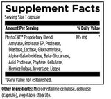 Text describing the ingredient: PhytoENZ Proprietary Blend, Amylase, Protease SP, Protease, Diastase, Lactase, Glucoamylase, Alpha-Galactosidase, Beta-Glucanase, Acid protease, Phytase, Cellulase, Hemicellulase, Invertase, Lipase.